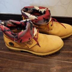 Timberland 迷彩カフ ワークブーツ