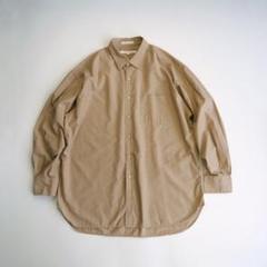 ペリーエリス 90s コットン/レーヨン　長袖シャツ　ベージュ　XL 古着