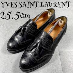 YVES SAINT LAURENT タッセルローファー　25 黒あ色 極美品✨ Yves Ssaint Laurent タッセルローファー ブラック
