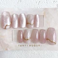 ♡現品のみSALE♡ネイルチップマグネットピンクニュアンス推し活ゴールド