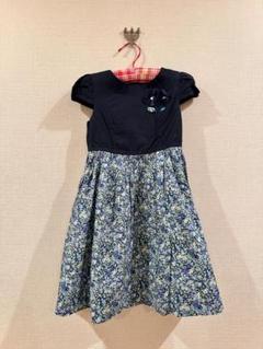 ★値下げ　ファミリア　リバティ柄ワンピース　タグ付き新品　120 6e2e5e62d0ae33b94f5b384bb34094