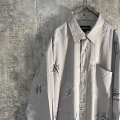 CONNECT コネクト　総柄シャツ　ポリシャツ　オーバーサイズ　霜降り　3L