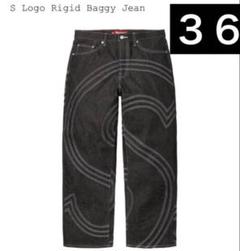 supreme slogo rigid buggy denim w36 ブラック Supreme S Logo Rigid Baggy Jean Black Men's - SS25 - US