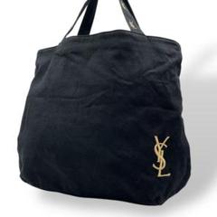 YSL イブサンローラン　トートバッグ　キャンバス　ブラック　黒　大容量
