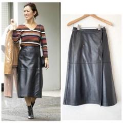 大草直子 さん着用！　ロペ 36 ラムナッパレザー巻スカート m54583730174_1.jpg?1733732103