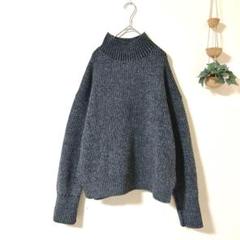 ☆サニーレーベル タートルネックセーター F ダークグレー シンプル