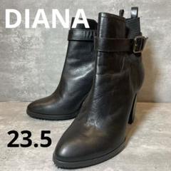 豪華 新品】DIANA ダイアナ ショートブーツ レザー ベルト ブラック 靴