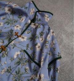 【美品】【&her】Flower China Shirts ブルー フラワーのサムネイル