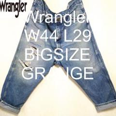 W44 L29 Wrangler グランジ クラッシュ ビッグ デニム ヒゲのサムネイル