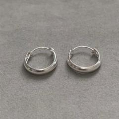 シルバー925 シンプルフープピアス silver925