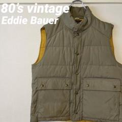【黒タグ】Eddie Bauer ダウンベスト グリーン ベージュ L柴田ひかり 黒タグ】Eddie Bauer ダウンベスト グリーン ベージュ L柴田