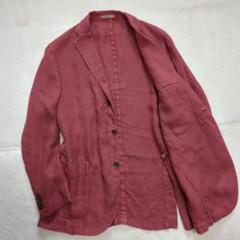 ボリオリ COAT リネン テーラードジャケット XL 大きいサイズ レッド ボリオリ COAT リネン テーラードジャケット XL 大きいサイズ
