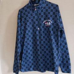 FILA ハーフジップ トレーナー ダークブルー チェック柄のサムネイル