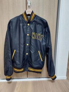 L REALMcCOYSリアルマッコイズNAVYアスレチックジャケットスタジャン L REALMcCOYSリアルマッコイズNAVYアスレチックジャケットスタジャン