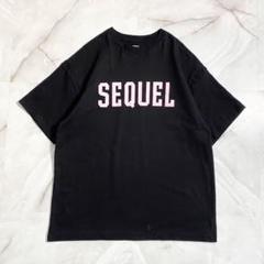 A16646 美品 シークエル フロントロゴTシャツ 半袖 黒 XL