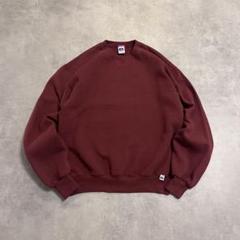 RUSSELL ATHLETIC 90s 前V無地スウェット ボルドー M