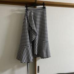 チェック巻きスカート