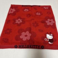 HELLO KITTY ハローキティー　ハンカチ　タオル　赤　レトロ　てんとう虫