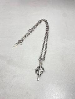 美品 F.A.L FAL バーデン クロス シルバー ネックレス 1022O