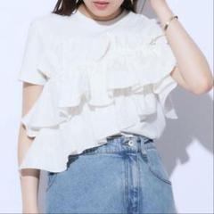 マイストラーダ アシメフリルTシャツ Mystrada（マイストラーダ）の「アシメフリルTシャツ（Tシャツ
