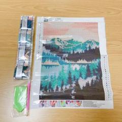 ダイヤモンドアート 風景　DIY モザイク　全面貼り付けタイプ　塗装キット