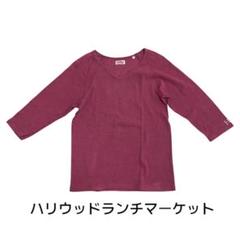 ハリウッドランチマーケット　ストレッチフライスハーフスリーブ　ダークピンク