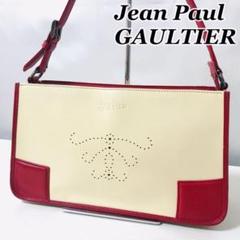 2011-48 / ジャンポールゴルチエ ハンドバッグ レザー クリーム×レッド