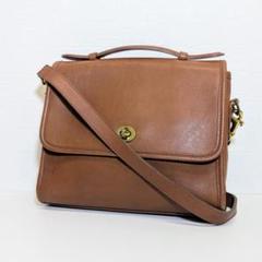 USA製 COACH オールド コーチ 2WAY レザーショルダーバッグ 黒