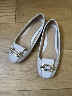 マイケルコース モカシン　白色パンプス　23.5cm/US6.5M 全新 マイケルコース モカシン白色パンプス23.5cm/US6.5M 全新
