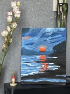 油絵絵画「群れ」「はまごいわし」SEA FANTASY F8