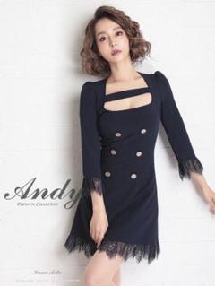 Andyアンディ　長袖　七分袖キャバドレスワンピ　Sugarローブドフルール