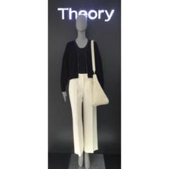 Theory 20SS　ウォッシャブル　ショートブルゾン　S　ノーカラー　黒 Theory 20SS ウォッシャブル ショートブルゾン S ノーカラー 黒