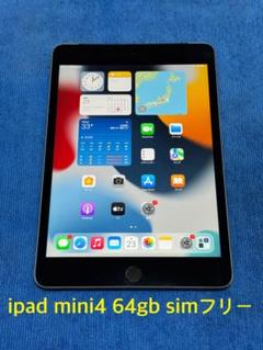 ipad mini4 simフリー 64gb グレイ④