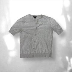 S-289 theory セオリー グレー 半袖 ニット カーディガン サイズP