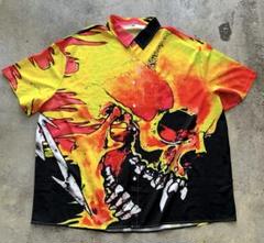 逸品！Metallica パスヘッド 総柄シャツ 4XL スカル フレイム柄