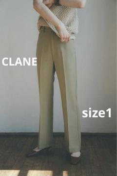 CLANE BASIC BOOTS CUT PANTS サイズ1 モスグリーンのサムネイル
