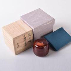 目代宗芳 山水蒔絵丸香合 共箱 茶道具 目代宗芳 山水蒔絵丸香合 共箱 茶道具