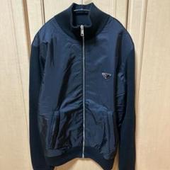 PRADA プラダ ニットジャケット ジップアップ Mサイズ(46) 美品 プラダ PRADA ジャケット ニット ジップアップ 総柄