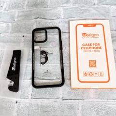 S iPhone12Pro Max ケース クリア 耐衝撃　クリスタル　黒