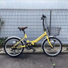新品未使用　折りたたみ自転車(黄色) 折りたたみ自転車 20インチ 黄色 自転車 本体 - メルカリ