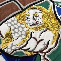 古布幟旗乃木将軍、手描き、７２８ 古布幟旗乃木将軍、手描き、728