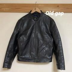 OLD GAP レザージャケット ライダース　00s xs 牛革 14AW GAPレザージャケット シングルライダース リアルレザー