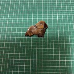 七宝焼ブローチ　犬　ミニチュアダックス