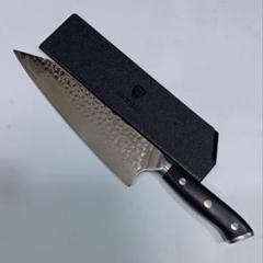 V金10号 切付型 槌目 牛刀 高炭素 ダマスカス67層 鏡面 包丁