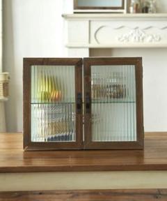 ★専用中★ salut! サリュ　ガラスキャビネット　アンティーク棚　完売品 ☆専用中☆ salut! サリュ ガラスキャビネット アンティーク棚