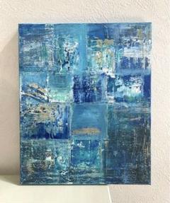 377 抽象画 アクリル画 アート 原画 キャンバスボードF4 哀愁の