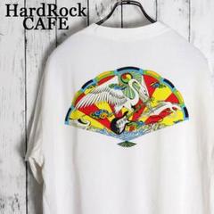 レア！90s ハードロックカフェ SEOUL 背中派手　アジアンプリントTシャツ