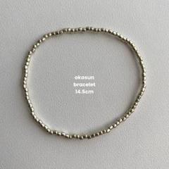 407 ハンドメイド ガラスビーズブレスレット 韓国アクセサリー シルバーカラーのサムネイル