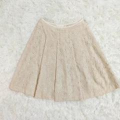 JDF03アナイ レーススカート プリーツ ベージュ 春夏