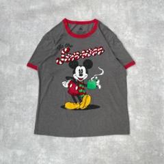 【Disney】 ミッキー リンガーTシャツ
